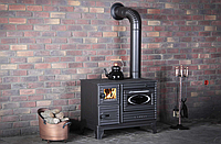DUVAL EK - 5237 BL Black Edition дротяна євро-буржуйка з духовкою