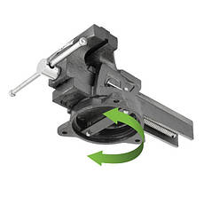 Лещата слюсарні поворотні 150 мм INTERTOOL HT-0083, фото 5