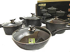 Набір каструль Benson BN-333 з мармуровим покриттям 8 предметів