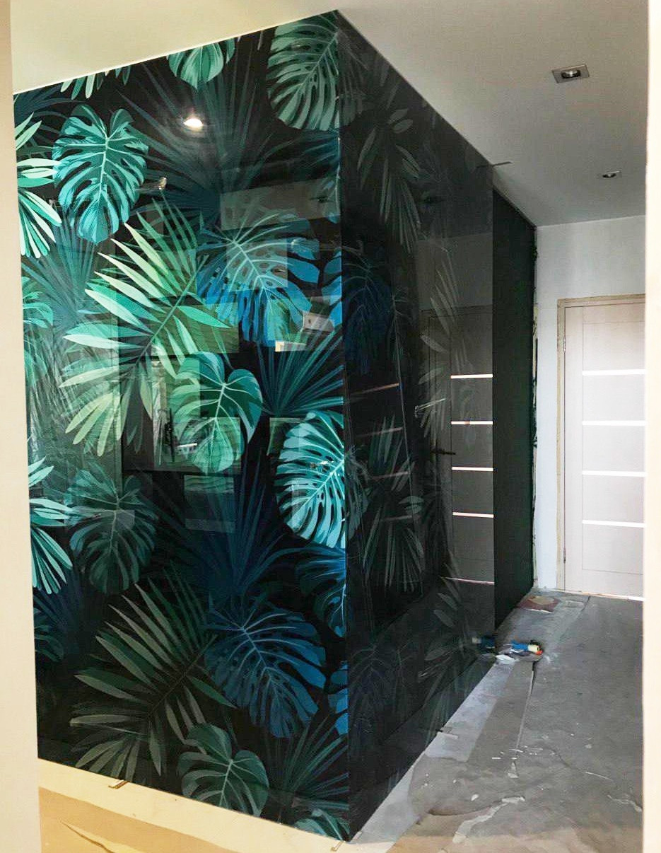 Фотопанель на склі / Настінне панно Монстера, фото 1