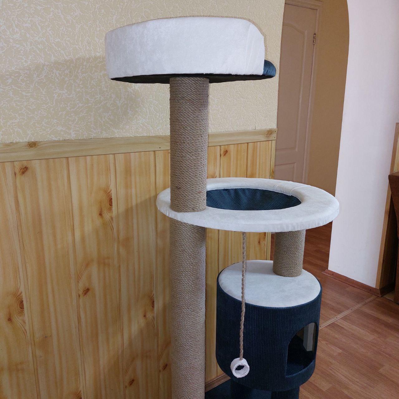 Купить Компактный кошачий комплекс когтеточка с домиком для котов ...