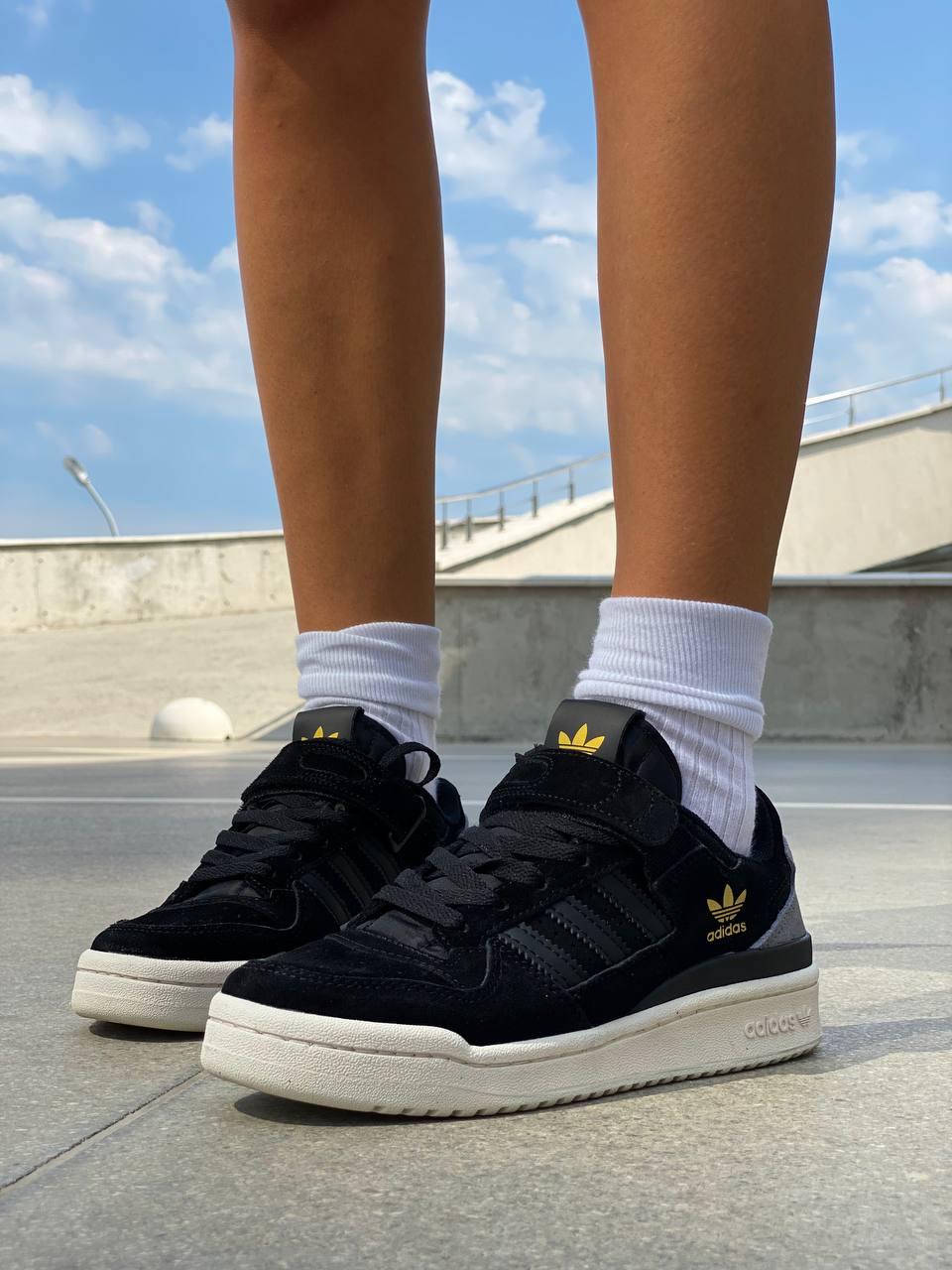 Adidas Forum жіночі кросівки чорні. Класні жіночі кроси Адідас Форум.