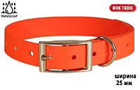 Сигнальный ошейник для охотничьх собак цвет ярко-оранжевый PVC DELUX