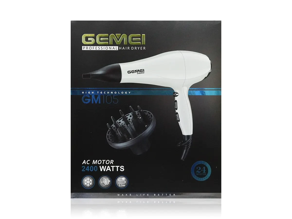 Фен для волосся 2400Вт Gemei GM-105 12шт 7602