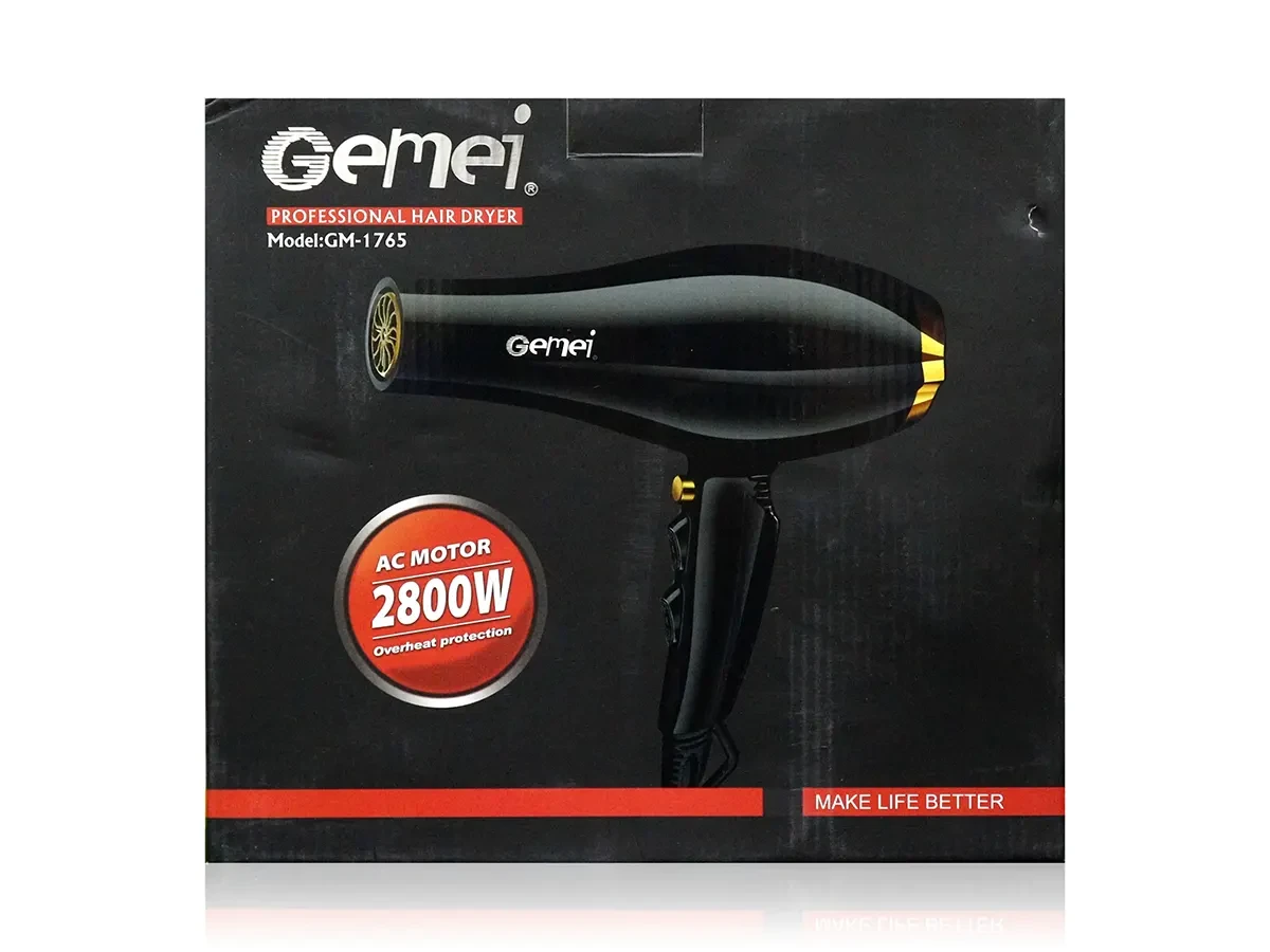 Фен для волосся Gemei GM-1765 (продаж по 2 шт) 24шт 9764
