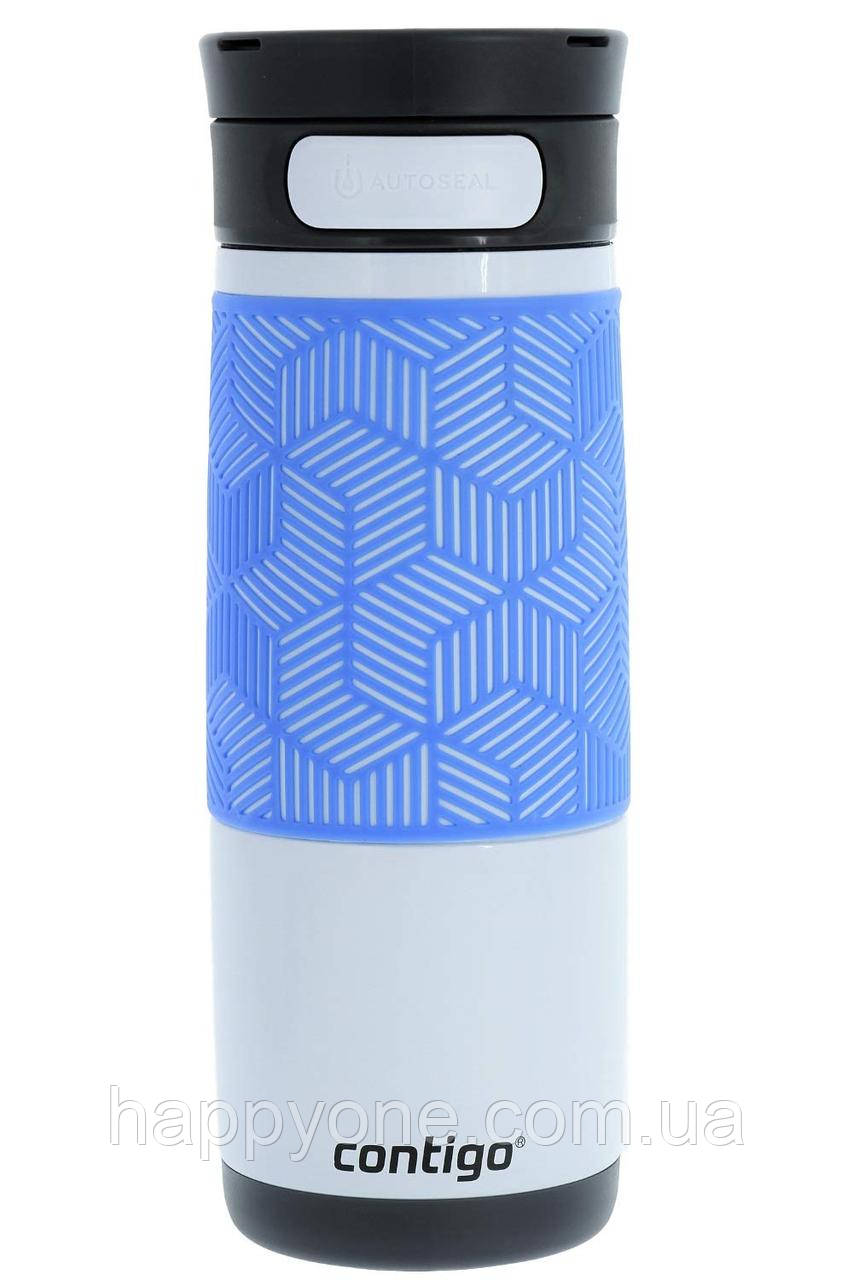 Термокружка Contigo Metra Transit Autoseal Opaque White with Periwinkle (470 мл)