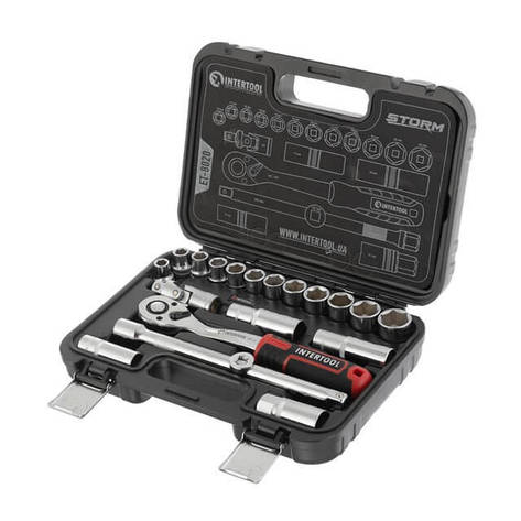 Набір інструментів 1/2 ", 20 од., Cr-V INTERTOOL ET-8020, фото 1