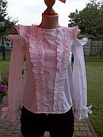 ( 10 - 11 років на 146 зріст) RESERVED сорочка блузка біла для дівчинки Оригінал Б/У