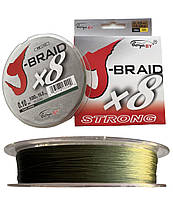 Шнур BOYA J-BRAID 100м 0.16 мм X8-ми жильний тест 22,4 кг зелений