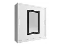 Шаф-купе Wiki II 200 ДСП ламінована, дзеркало, білий, дуб Сонома, дуб Сонома