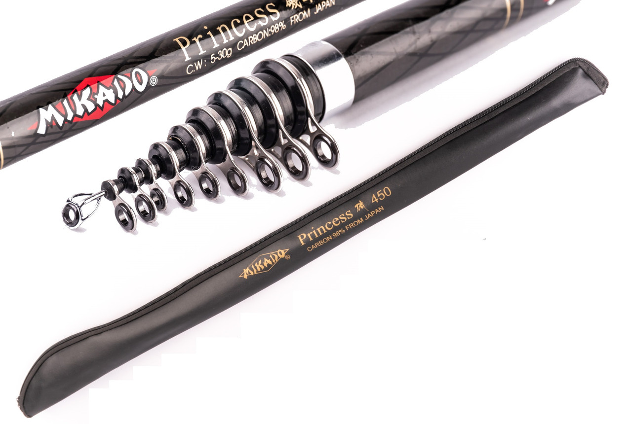 Вудка Mikado Princess 4,50 м Carbon у чохлі 5-30г