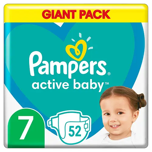 Подгузники для детей Pampers Active Baby размер 7 (15+ кг) 52 шт, цена ...
