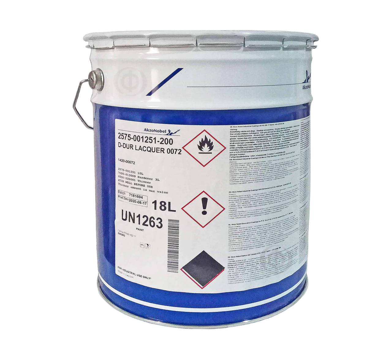 Лак поліуретановий D-Dur Lacquer 0072 двокомпонентний, безбарвний 1л