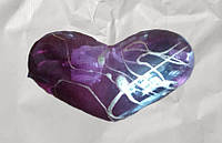 Заколки для платка "Сердце", фиолетового цвета с золотым узором