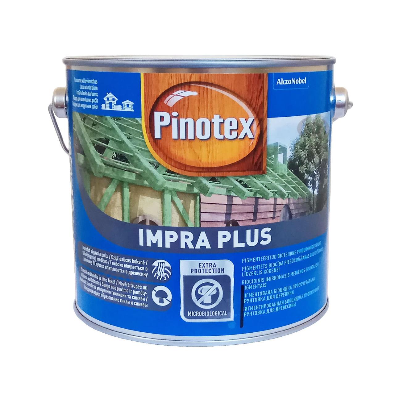 Просочення для прихованих дерев'яних конструкцій Pinotex Impra Plus, зелене, 2.5 л