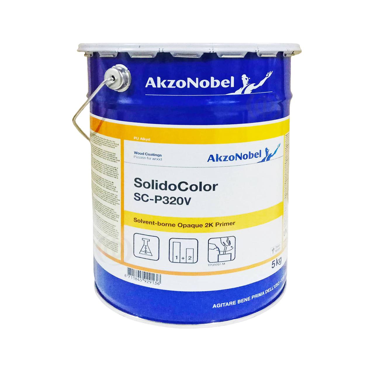 Ґрунт поліуретановий AkzoNobel Solido Color SC-P320V двокомпонентний, білий (1115901), 5 кг