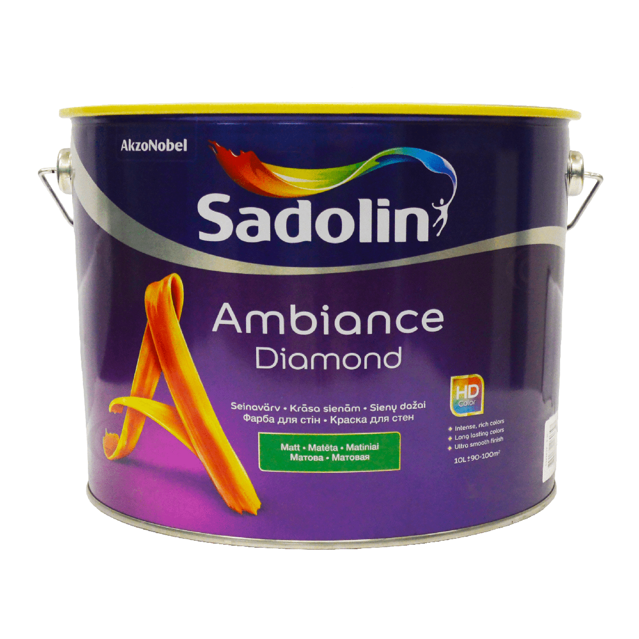 Акрилова фарба Sadolin Ambiance Diamond для стін та стелі, біла, BW, 2,5 л