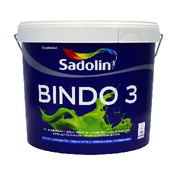 Латексна фарба Sadolin Bindo 3 для стін та стелі, біла, BW, 10 л