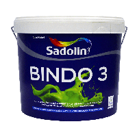 Латексна фарба Sadolin Bindo 3 для стін та стелі, біла, BW, 2.5 л