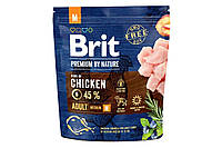 Сухий корм Brit Premium Dog Adult M для собак середніх порід вагою від 10 до 25 кг з куркою 1 кг