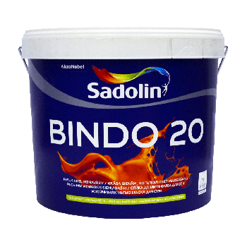 Латексна фарба Sadolin Bindo 20 для стін та стелі, біла, BW, 1 л