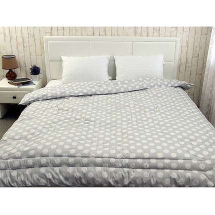 Ковдра вовняна Руно Bubbles grey зимова 200х220 євро, фото 3