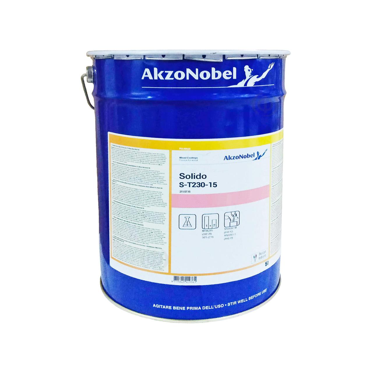 Лак поліуретановий паркетний двокомпонентний AkzoNobel Solido S-T230-15, безбарвний (2115715), 1 л