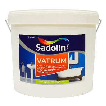 Акрилова фарба Sadolin Vatrum для стін та стелі вологостійка, біла, BW, 1 л