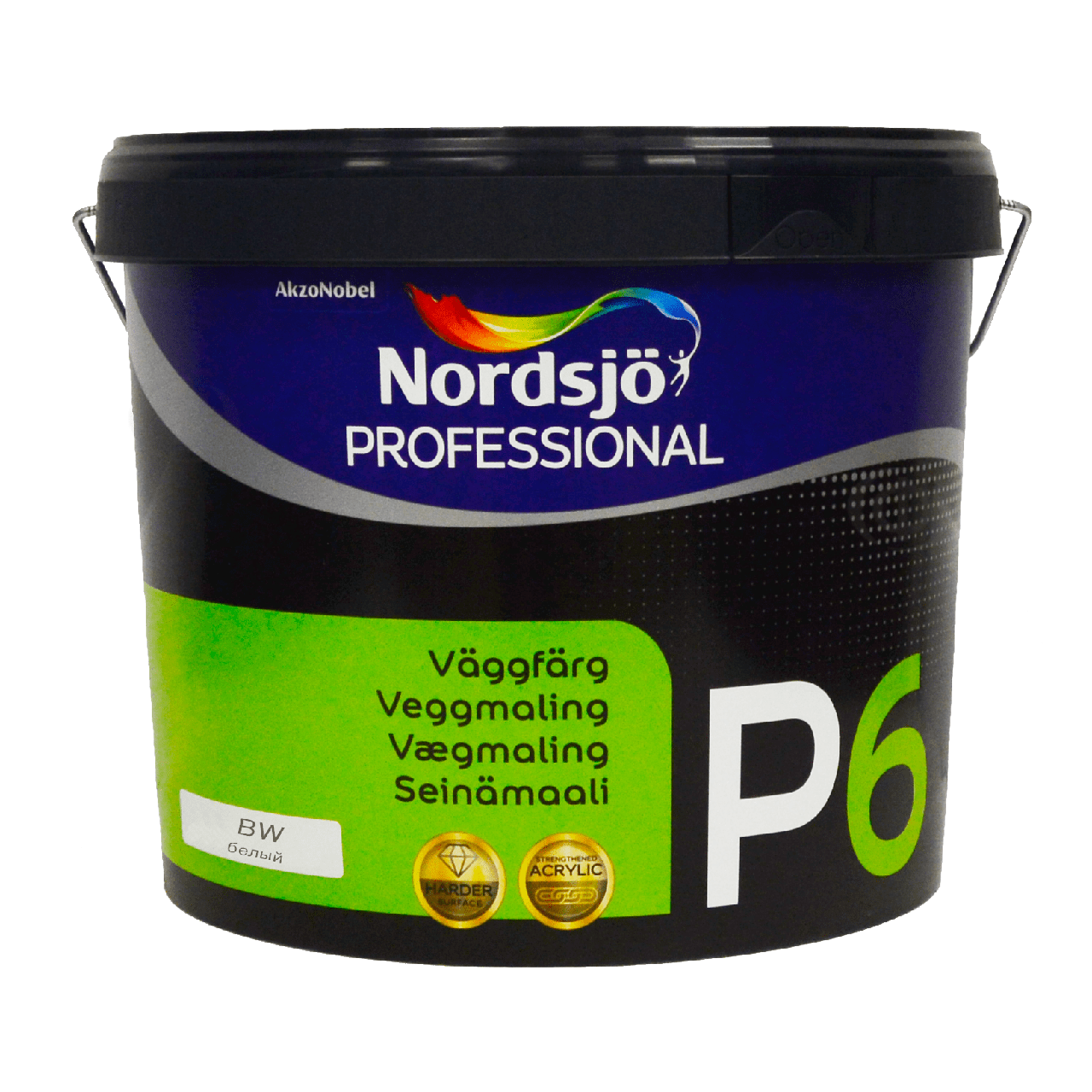 Акрилова фарба Sadolin Professional P6 для стін та стелі, біла, BW, 2,5 л
