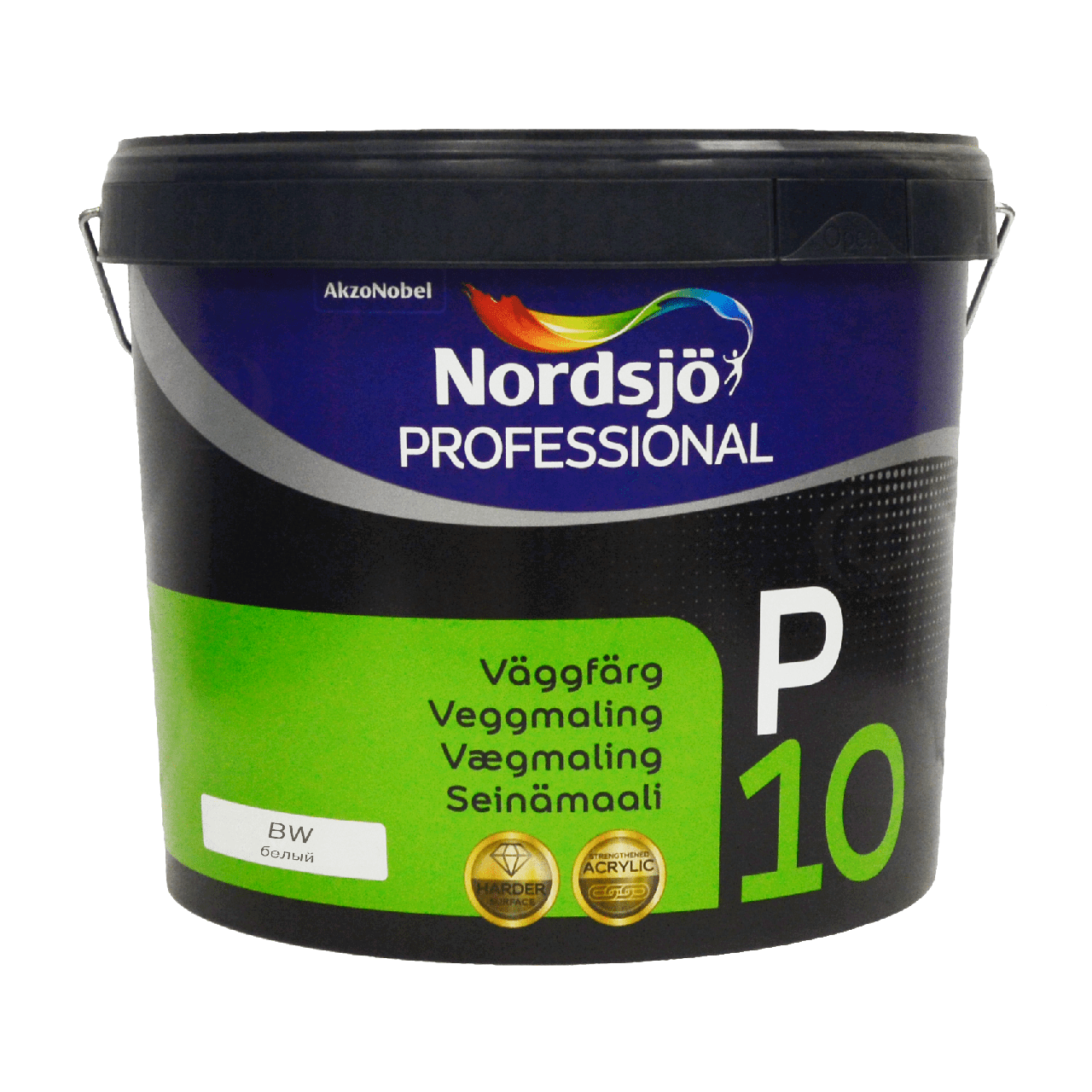 Акрилова фарба Sadolin Professional P10 для стін та стелі, біла, BW, 10 л