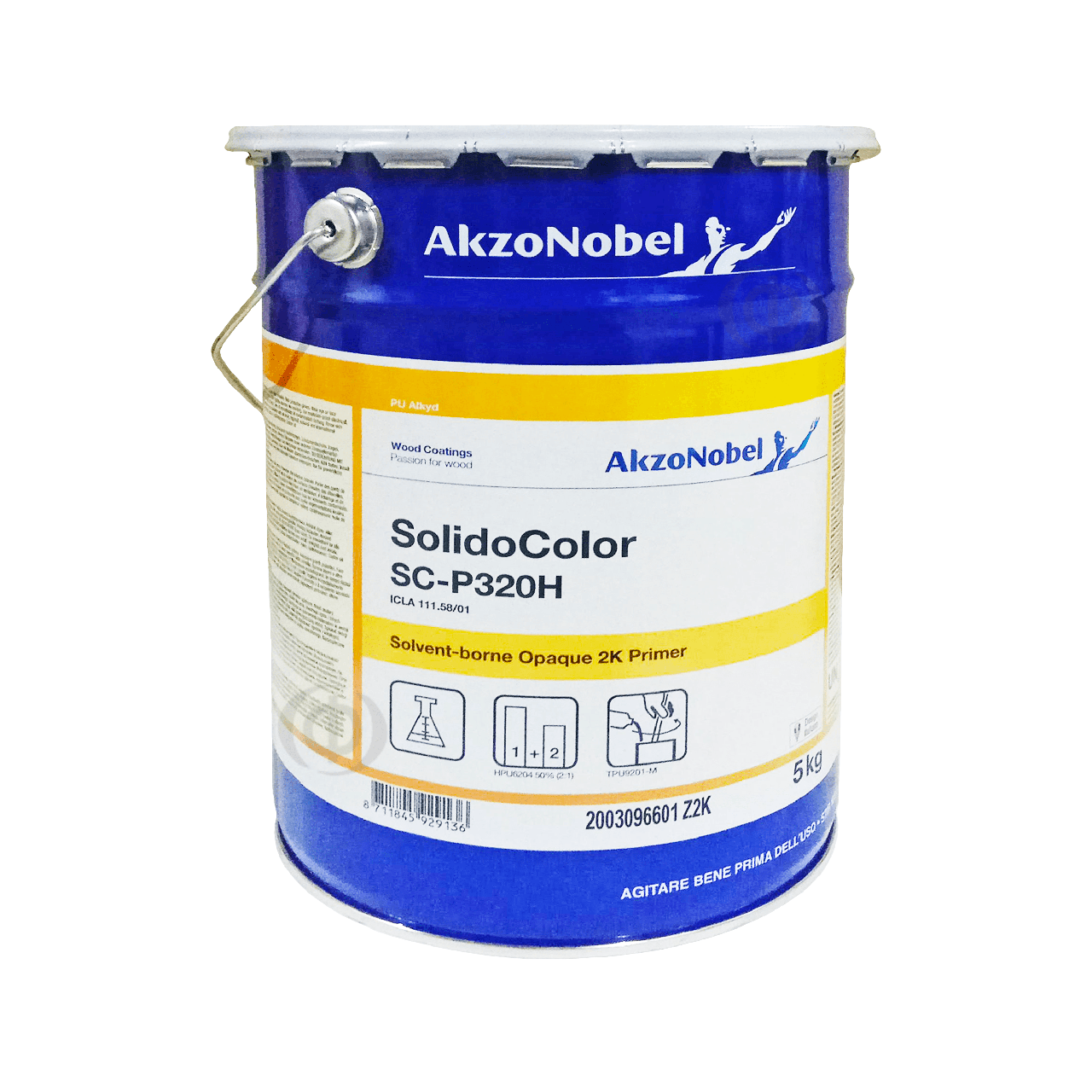 Ґрунт поліуретановий AkzoNobel Solido Color SC-P320H двокомпонентний, білий, 5 кг (1115801*Z2K), 5 кг