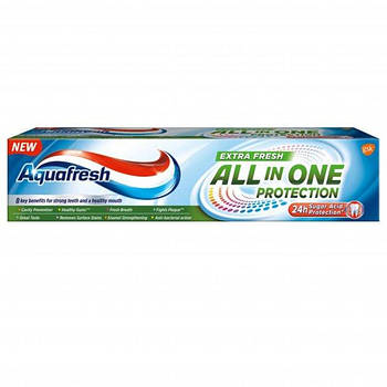 Зубна паста "Екстра свіжість" Aquafresh All in One Protection 100 мл