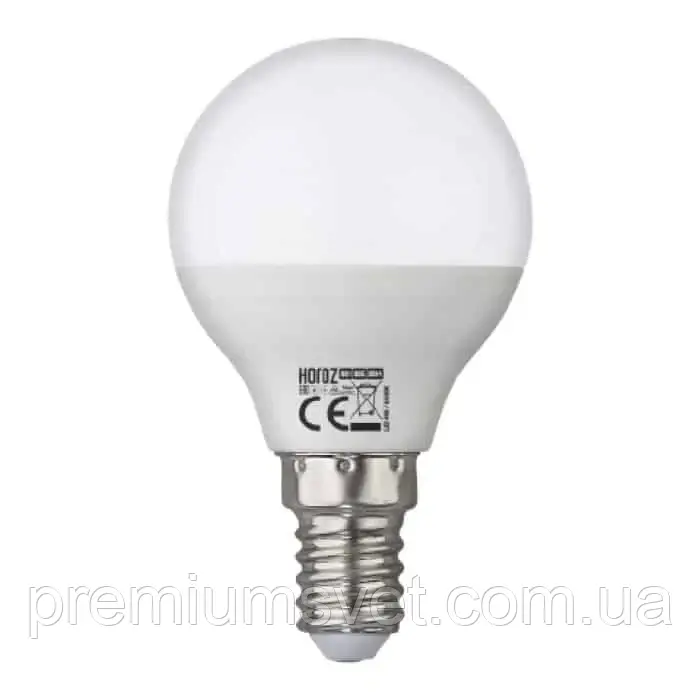 Лампа 6W E14 4200K 480Lm "ELITE-6" шар (00100500062), фото 1