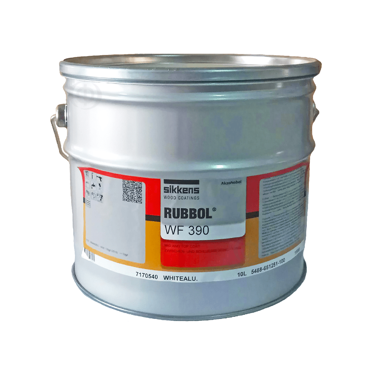 Фарба на водній основі Sikkens Rubbol WF 390 metallic, білий алюміній, (RAL 9006), 10 л