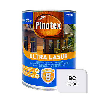 Просочення для дерева Pinotex Ultra Lasur з декоративним ефектом, безбарвне, BC, 1 л