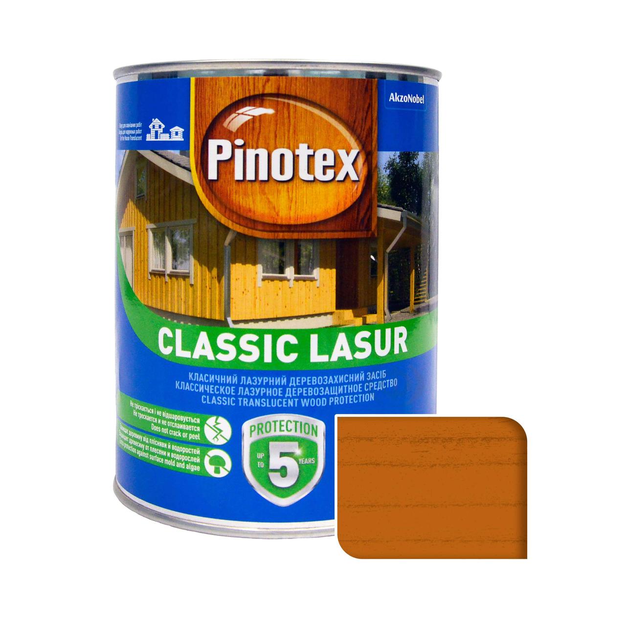 Просочення для дерева Pinotex Classic Lasur з декоративним ефектом, орегон, 1 л
