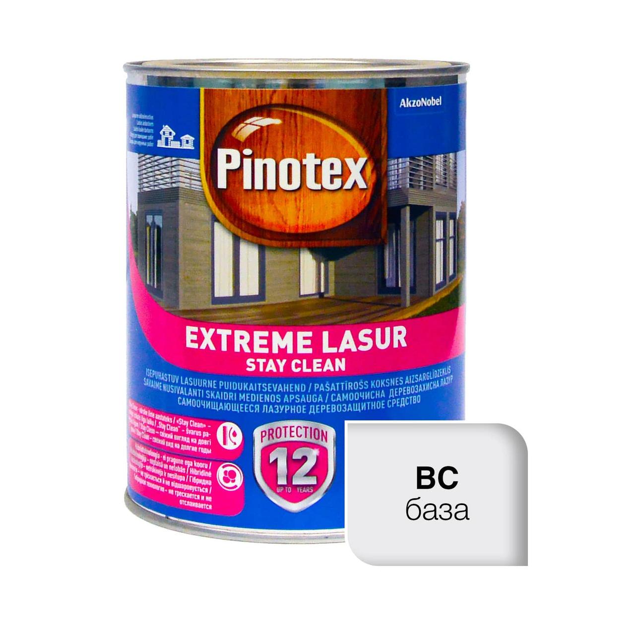 Просочення для дерева Pinotex Extreme Lasur самоочисне, безбарвне, BC, 1 л