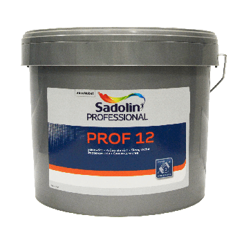 Латексна фарба Sadolin Prof 12 для стін, біла, BW, 10 л