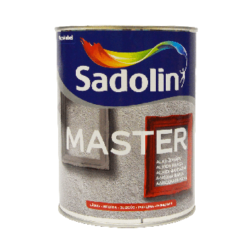 Алкідна фарба Sadolin Master 90 для дерава та металу, біла, BW, 1 л