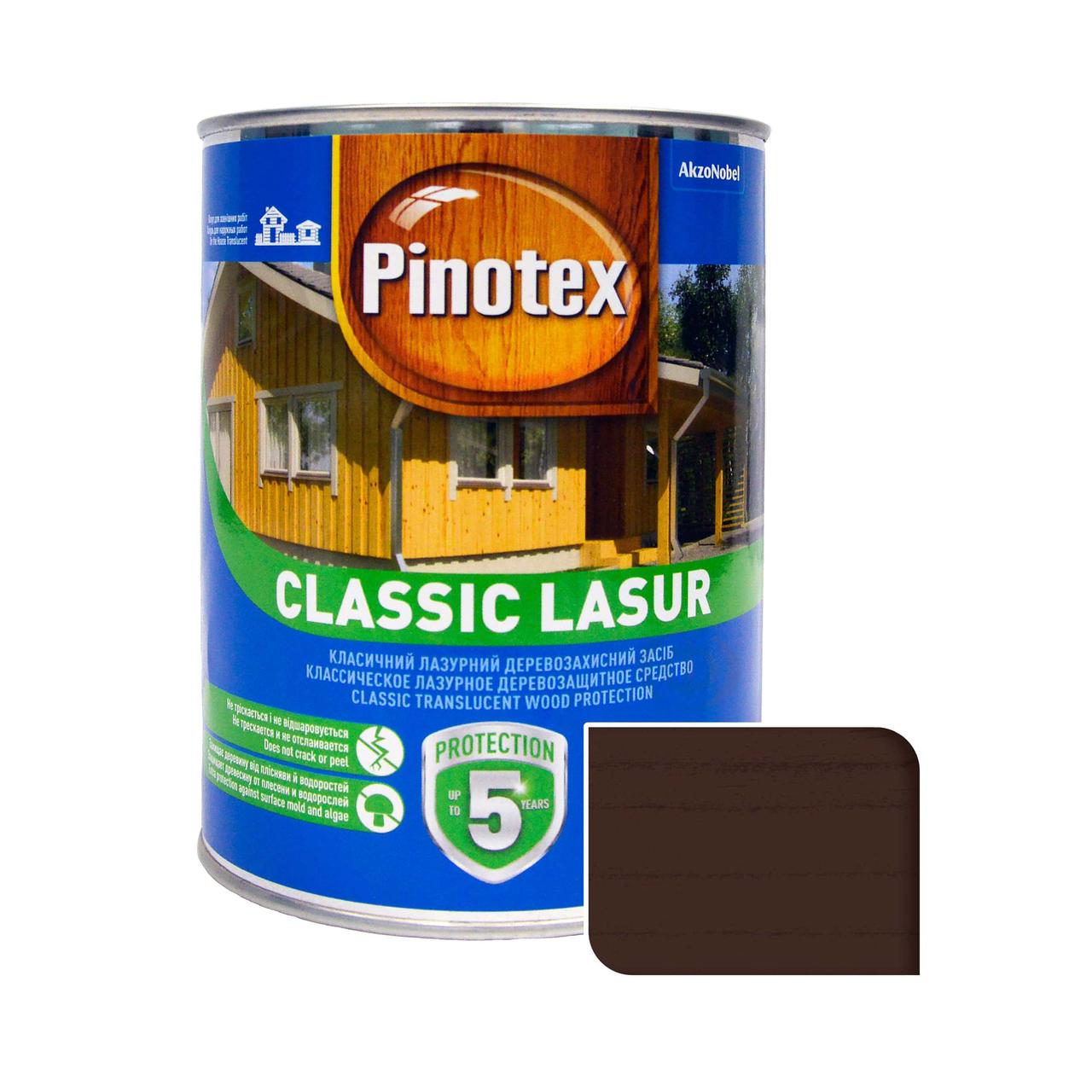 Просочення для дерева Pinotex Classic Lasur з декоративним ефектом, палісандр, 1 л