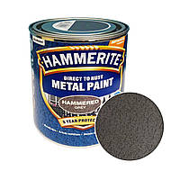 Фарба 3 в 1 по металу Hammerite Metal Paint Hammered захисна, сіра, 0.75 л