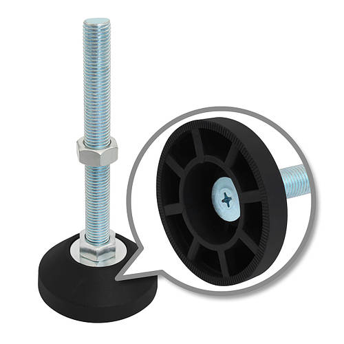 Купить Опора регулируемая виброгасящая RO-M16x140-D80, станочная ...