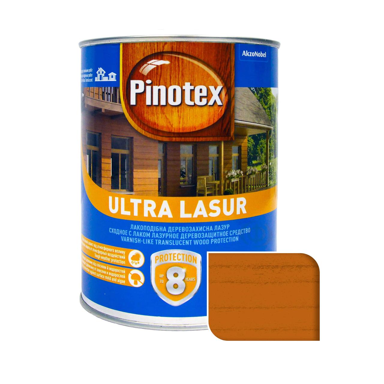 Просочення для дерева Pinotex Ultra Lasur з декоративним ефектом, орегон, 1 л