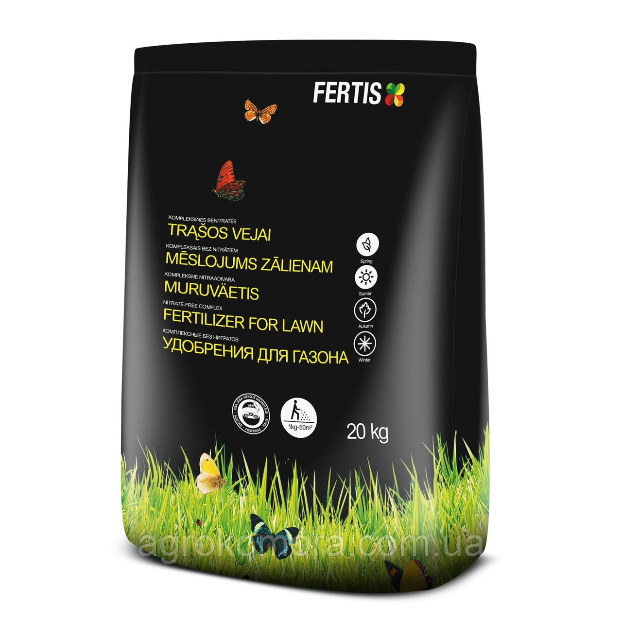 Фертис/Fertis NPK 17-6-11+МЕ для газонів, 1 кг Литва