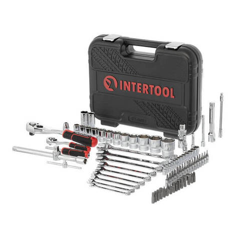 Набір інструментів 1/2" & 1/4", 82 од., Cr-V STORM INTERTOOL ET-8082, фото 1