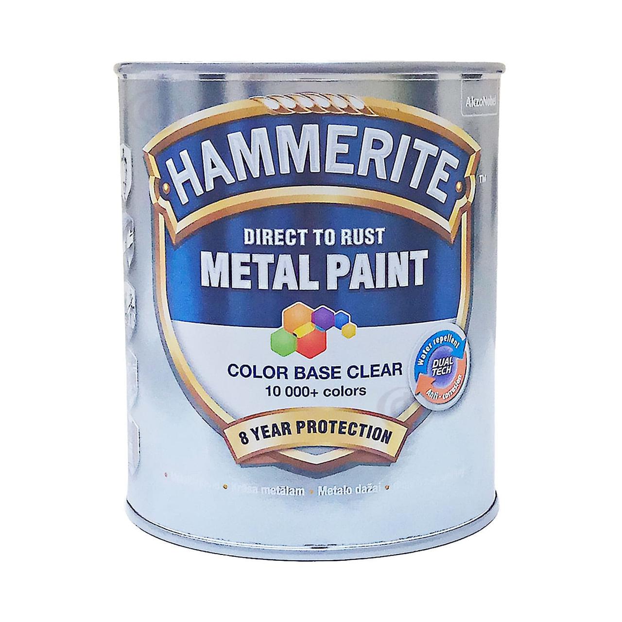 Фарба 3 в 1 по металу Hammerite Metal Paint Base Smooth захисна, безбарвна, BC, 0.65 л