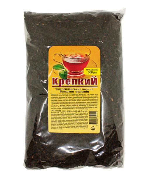 Чай чорний байховий Три Слони Міцний дрібнолистовий 500 грамів в м'якій упаковці, фото 1