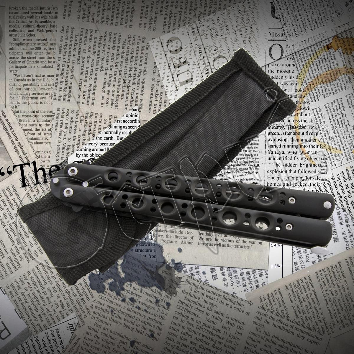Ніж - метелик К103 (балисонг) з покриттям Black oxide. Зручна, надійна розкладачка