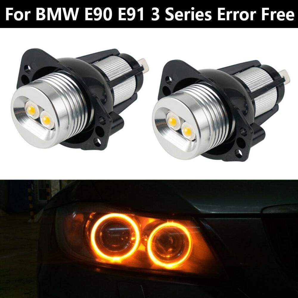 Ангельські очі Led Маркер для BMW Е60 (рестайл) E90 E92 (2*10W Cree) бурштиновий