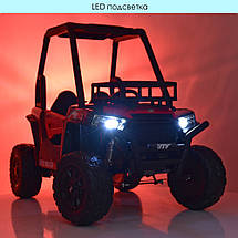 Дитячий електромобіль Джип JS360EBLR-2 (24v) з дахом 1 акумулятор 24V/7AH 2 мотори 200W Чорний, фото 6